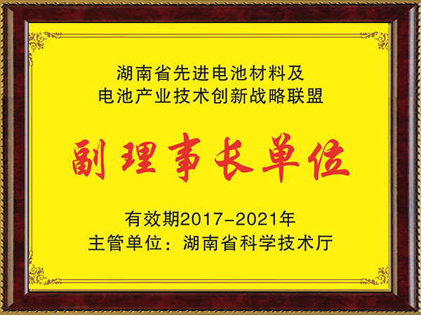 電池產業(yè)技術創(chuàng)新戰(zhàn)略聯(lián)盟副理事長單位